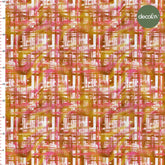 Sulu Boya Ekose Desenli Dijital Baskılı Kumaş